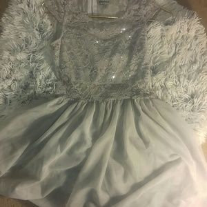 Lace Silver Event Dress